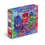 Пазл 100эл PJ Masks Спасение мира + наклейки