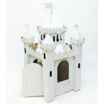 Игрушки из картона. Домик из картона «Сказочный замок», белый , размер в собранном виде 74х74х130 см