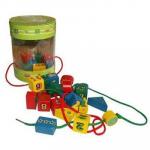Игрушки для малышей. Шнуровка Цветные Фигуры d=15,5 выс. 20 см