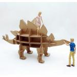 игрушки из картона. Набор игровой из картона Домашний динозавр: Стегозавр, коричневый, размер в собранном виде 95х32х50 см