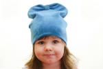 Детская велюровая шапка Бант 11616