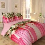 Комплект постельного белья розовый Свадебные цветы