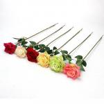 Цветок искусственный в виде розы, пластик, полиэстер, 55  см, 6 цветов