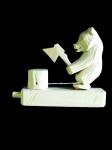 Богородская игрушка "Медведь дровосек с топором" арт.8023 Объемные (РНИ)