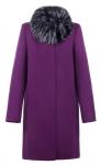 Пальто женское Патриция фиолетовая ворса У 0110