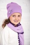 Комплект утепленный с шарфиком для девочек