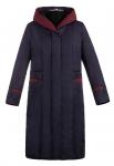 Пальто женское Исида темно-синяя брик вставка плащевка (синтепон 200) С 0389