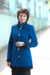 Пальто женское Дандинелла 2 синяя кашемир М 0041