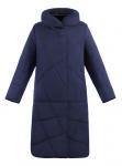 Пальто женское Виоланта темно-синяя плащевка (синтепон 200) С 0461
