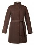 Пальто женское Грейс коричневая стеганая плащевка К 0120