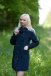 Пальто женское Валерия темно-синяя кашемир М 0038