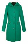 Пальто женское Иветта зеленая кашемир М 0083