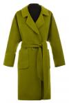 Пальто женское Мари зеленая кашемир М 0204