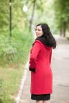 Пальто женское Изабелла красный кашемир М 0085