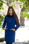 Пальто женское Изабелла сине-черный кашемир М 0078