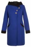 Пальто женское Изабелла сине-черный кашемир М 0078