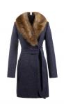 Пальто женское Сафина темно-синяя кашемир У 0138