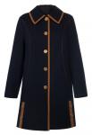 Пальто женское Элиза темно-синяя кашемир К 0157