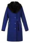 Пальто женское Мила синяя кашемир У 0061
