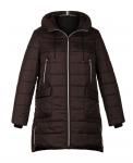 Пальто женское Зарина темно-коричневая плащевка (синтепон 200) С 0123