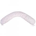 Подушка для беременных "MamaRelax" 23х185, политерм, чехол на молнии, бязь, 100% хлопок, "Мишка (розовый)"