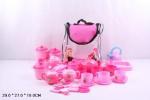 Игровой набор посуды в рюкзаке,розового цвета 29*27*18 см