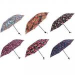 Зонт женский, механика, сплав, пластик, полиэстер, длина 55 см, 8 спиц, 6 дизайнов, 825