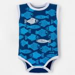 Боди «Крошка Я: Little sea man. Fish», цвет синий, р. 28, рост 86?92 см