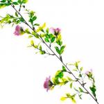 Растение искусственное "Лиана с цветами" 1,7м, пластик, полиэстер, 4 цвета, арт.015