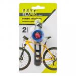 SILAPRO Мини-фонарь велосипедный, 2 режима, 1LED, пит. 2хCR2032, металл, резина, d2,5 см, 2 цвета