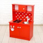 Игровая мебель «Кухонный гарнитур Зайка», цвет красный