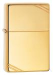 Зажигалка Zippo с полосками, с покрытием High Polish Brass, латунь/сталь, золотистая, глянцевая