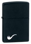 Зажигалка для трубок Zippo Black Matte, латунь с порошковым покрытием, черная, матовая, 36х12x56 мм