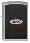 Зажигалка Zippo №205 Zippo Oval с покрытием Satin Chrome™, латунь/сталь, серебристая, матовая