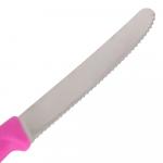 Нож Victorinox для томатов и сосисок лезвие 11 см волнистое, розовый