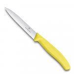 Нож Victorinox для очистки овощей, лезвие 10 см волнистое, желтый