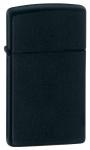 Зажигалка Zippo Slim Black Matte, латунь/сталь, чёрная, матовая, 30x10x55 мм