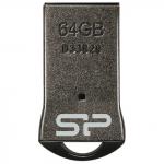 Флэш-диск 64GB SILICON POWER Touch T01 USB 2.0, металл. корпус, черный, SP064GBUF2T01V3K