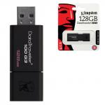 Флэш-диск 128GB KINGSTON DataTraveler 100 G3 USB 3.0, черный, DT100G3/128GB
