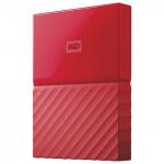 Диск жесткий внешний HDD WESTERN DIGITAL My Passport 1TB 2.5", USB 3.0,  красный, WDBBEX0010BRD-EEUE