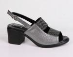 9B017-05-57-8 тем.серебро (Иск.кожа/Иск.кожа) Туфли летние открытые женские