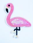 Аппликация клеевая "Фламинго" 12*9,2 см белый/розовый/золото/черный
