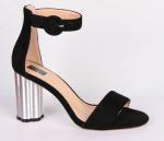 !9B036-04-1А-8 черный (Т/Иск.кожа) Туфли летние открытые женские