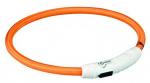 12705 Мигающее кольцо для собак USB, L–XL: 65 см/ф 7 мм, нейлон, оранжевый, USB