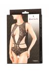 Эротическое боди Erolanta Lingerie Collection, из кружевного полотна, черное (46-48)