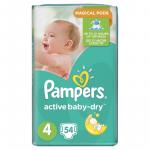 *СПЕЦЦЕНА PAMPERS Подгузники Active Baby-Dry Midi (6-10кг) Экономичная Упаковка Минус 54