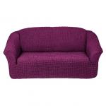 Чехол на диван трехместный, без оборки, фиолетовый