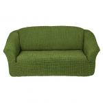 Чехол на диван трехместный, без оборки, зеленый