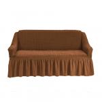 Чехол на диван трехместный, коричневый