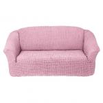 Чехол на диван трехместный, без оборки, розовый